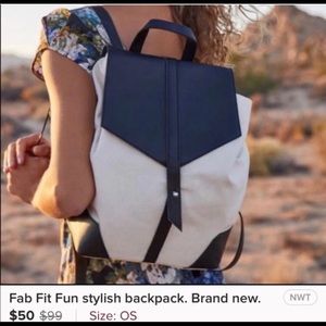 Cute backpack with vegan leather details